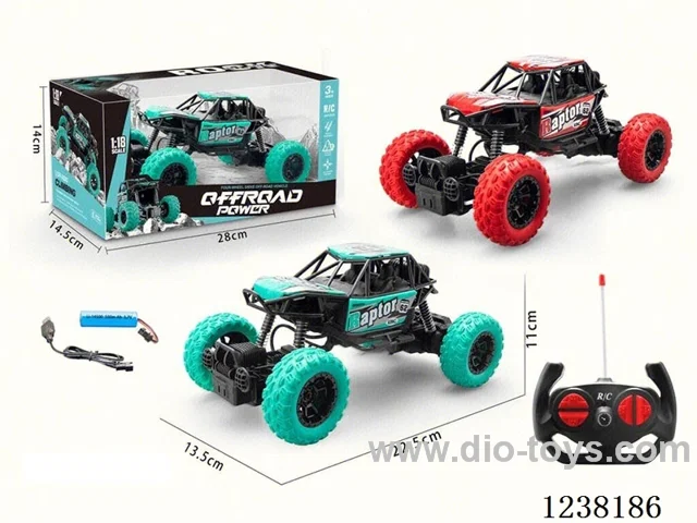 1:18 Plastic Climbing 4ch RC Car with Lights Included Battery