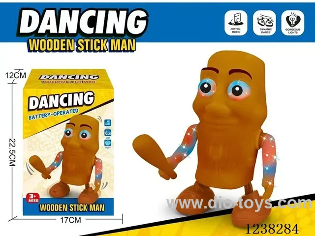 B/O dancing wooden stick man W L/M