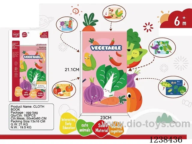 Baby educational cloth book -6 pages