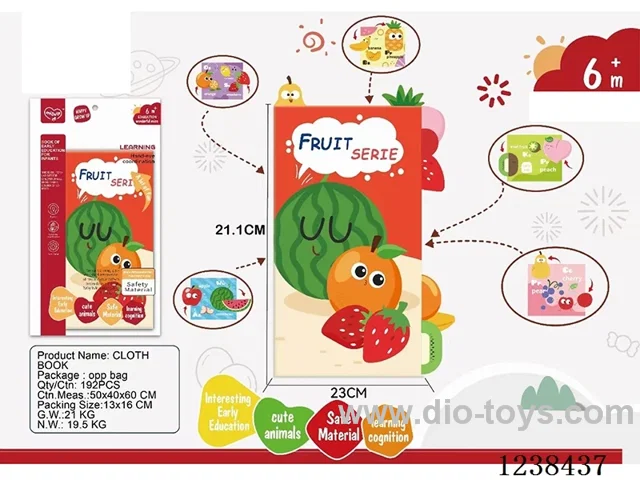 Baby educational cloth book -6 pages