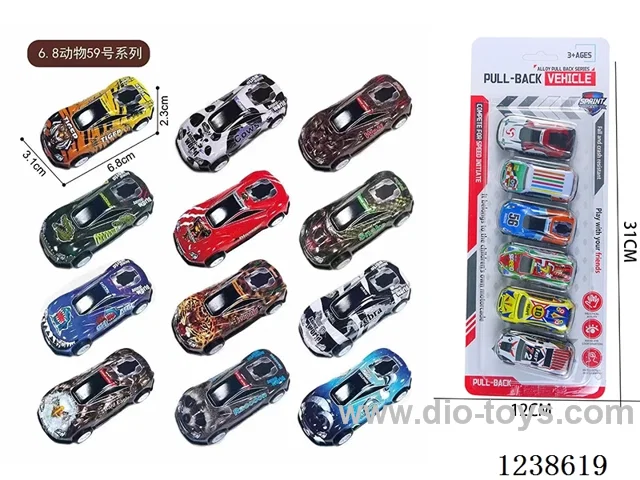 6.8CM pull back car set 6PCS