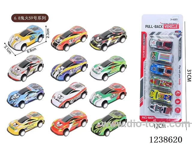 6.8CM pull back car set 6PCS