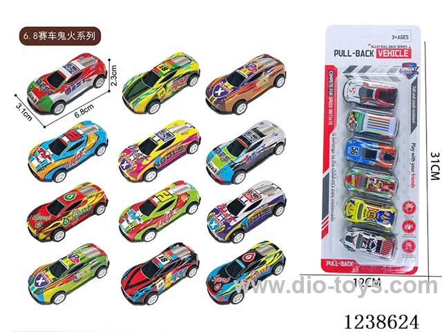 6.8CM pull back car set 6PCS
