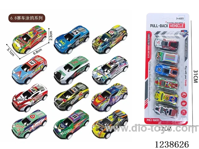 6.8CM pull back car set 6PCS
