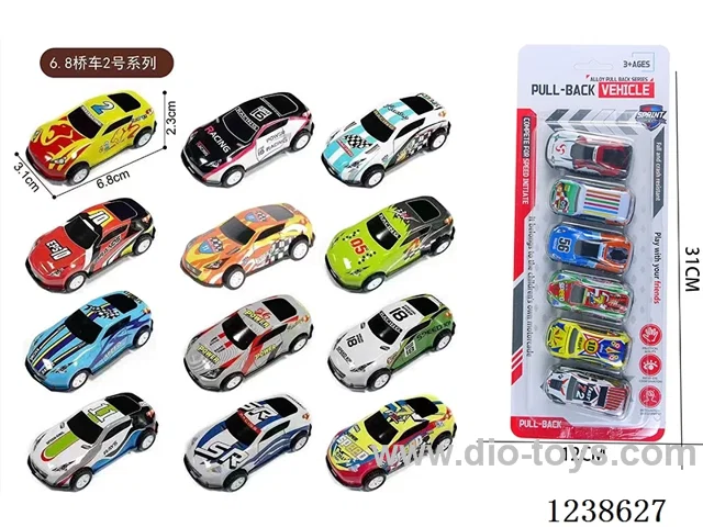 6.8CM pull back car set 6PCS