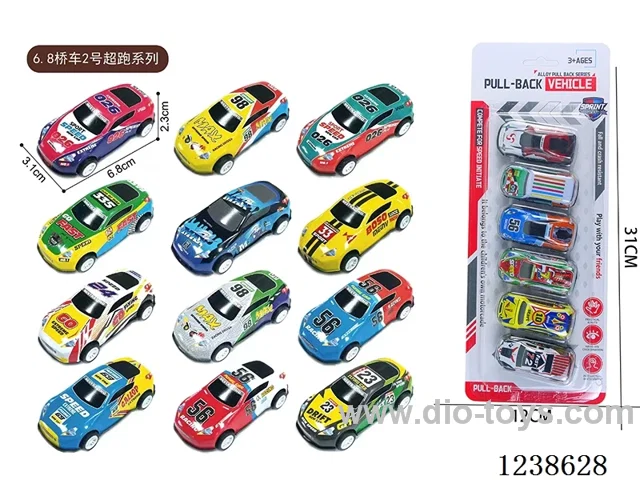 6.8CM pull back car set 6PCS