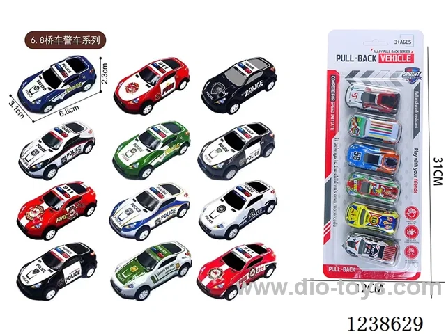 6.8CM pull back car set 6PCS