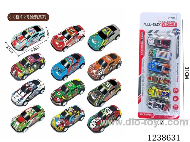 6.8CM pull back car set 6PCS