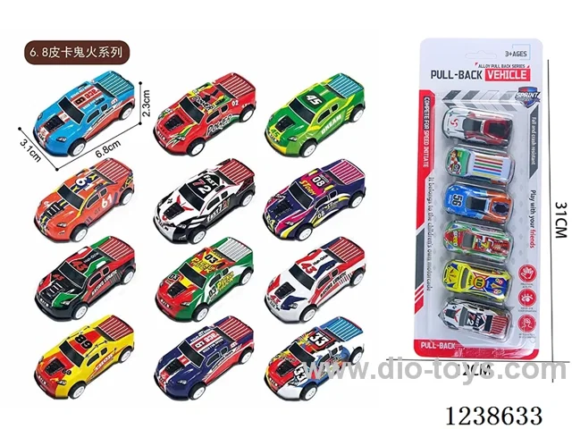 6.8CM pull back car set 6PCS