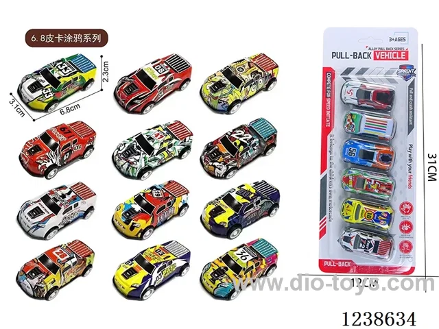 6.8CM pull back car set 6PCS