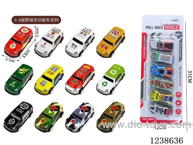6.8CM pull back car set 6PCS