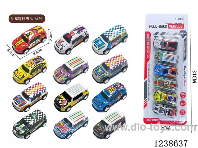 6.8CM pull back car set 6PCS