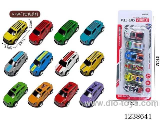 6.8CM pull back car set 6PCS