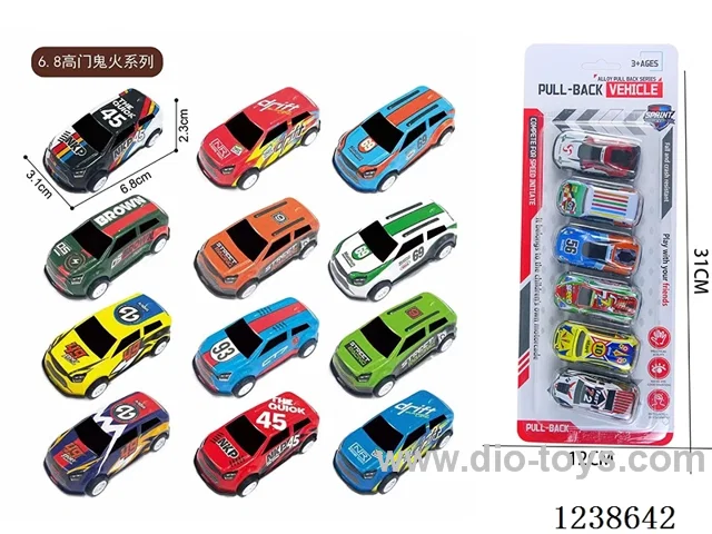 6.8CM pull back car set 6PCS