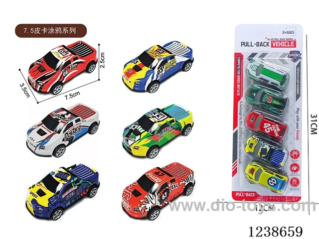 7.5CM pull back car set 5PCS
