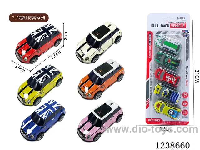 7.5CM pull back car set 5PCS