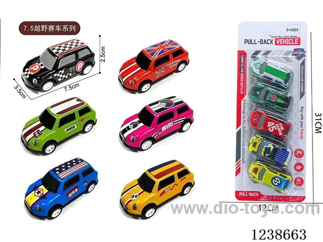 7.5CM pull back car set 5PCS