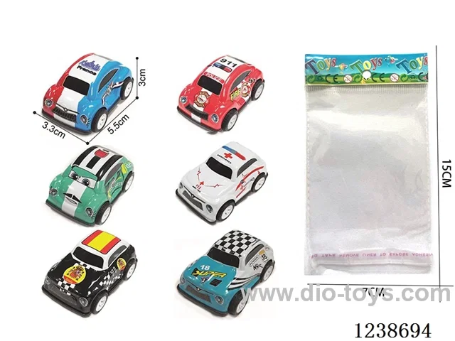 5.5CM pull back car set mixed