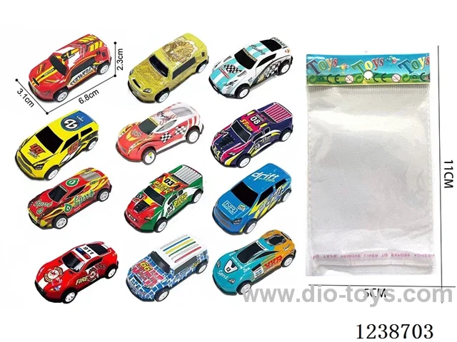 6.8CM pull back car set mixed