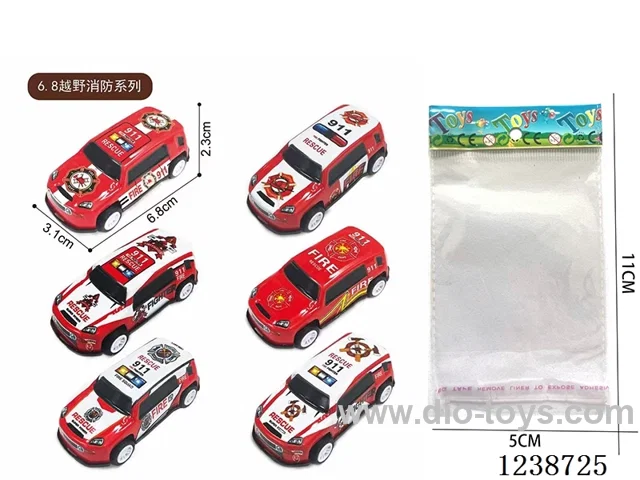 6.8CM pull back car set