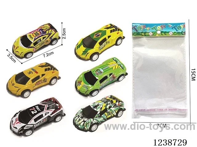 7.2CM pull back car set mixed