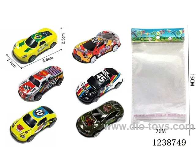 8.6CM pull back car set mixed
