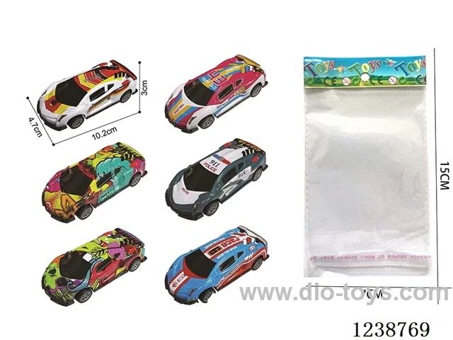 10.2CM pull back car set mixed