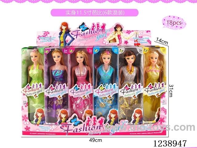 11.5 inch Barbie 6 styles mixed