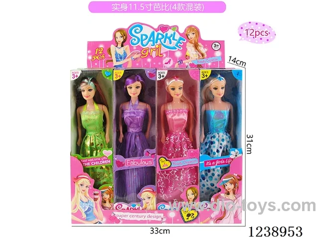11.5 inch Barbie 4 styles mixed