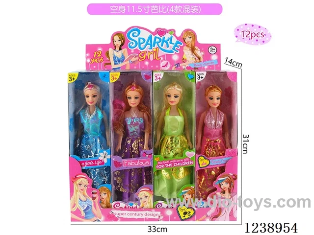 11.5 inch Barbie 4 styles mixed