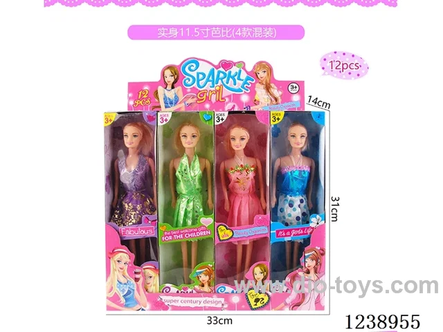 11.5 inch Barbie 4 styles mixed