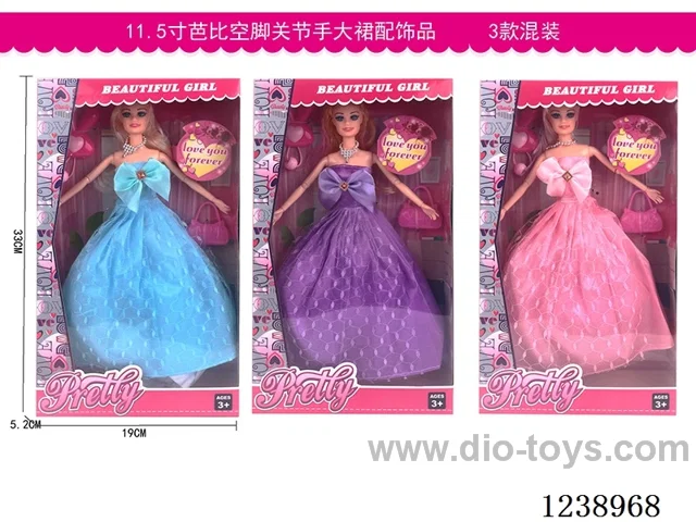11.5 inch Barbie set 3 styles mixed
