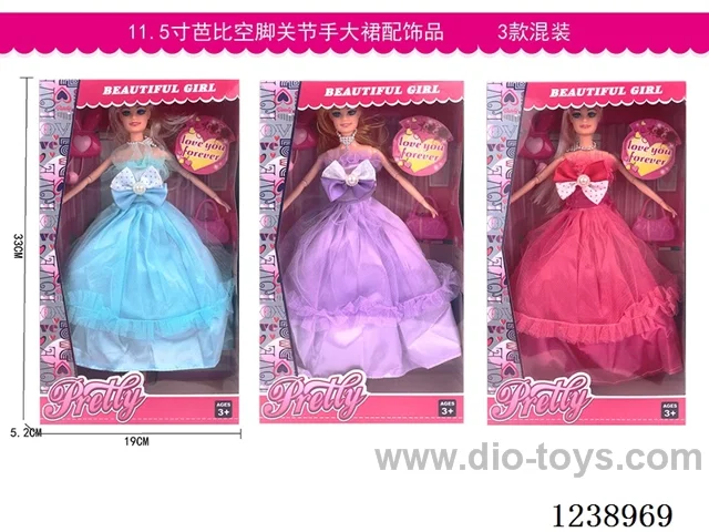 11.5 inch Barbie set 3 styles mixed