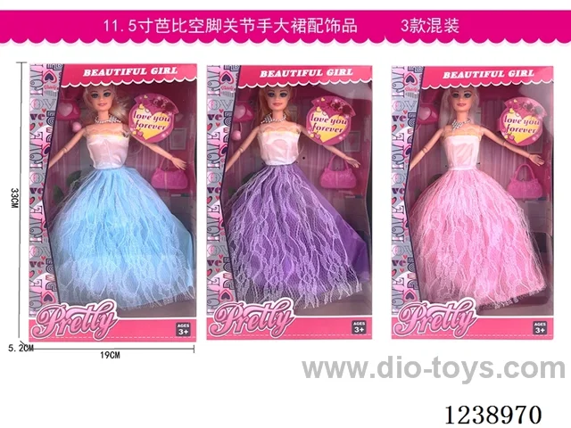 11.5 inch Barbie set 3 styles mixed
