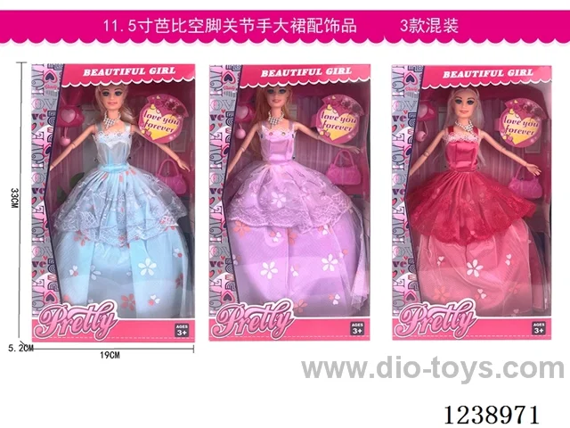 11.5 inch Barbie set 3 styles mixed