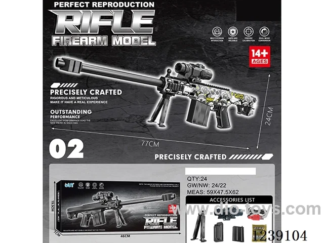 B/O water bullet gun Manual/Automatic Dual Mode included battery
