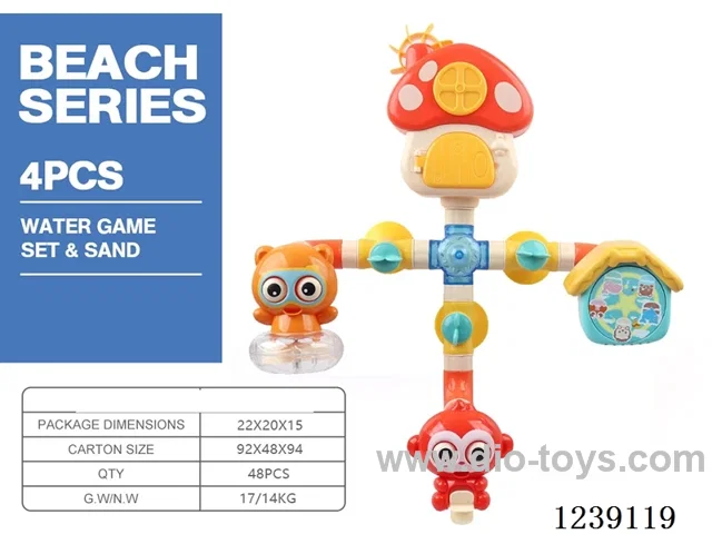 Bathroom pipe water play toys