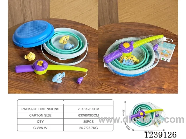 Magnetic Fishing Folding Bucket Set