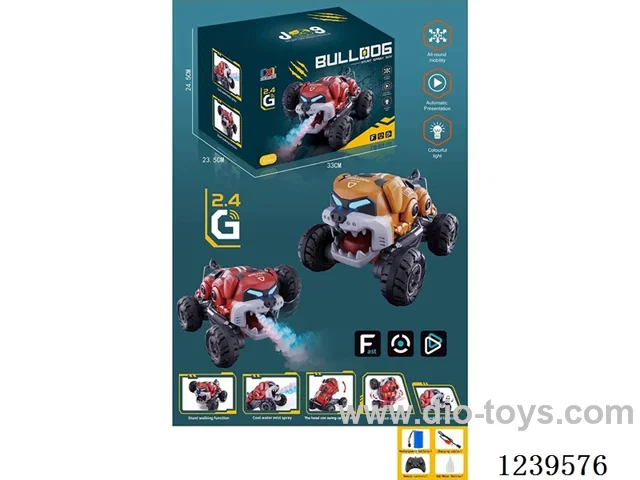 2.4G RC Stunt Dog with Spray/Lights 2 Colours Mixed (Included Battery)