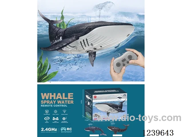 (GCC)RC Spouting Whale Fish included 3.7V 700mAh Soft Pack Battery (Blue)