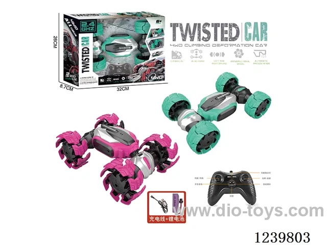 26CM torsion with light horn exploding wheel stunt car (2.4G included battery)