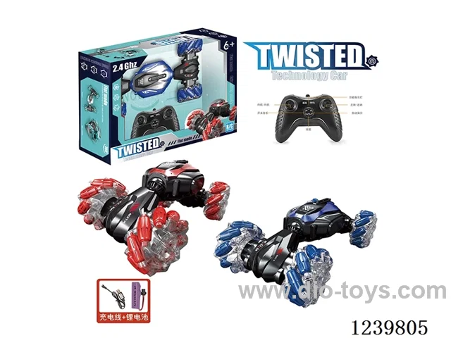 34CM extended alloy torsion with light horn with colour wheel horn traversing stunt car (2.4G included battery)