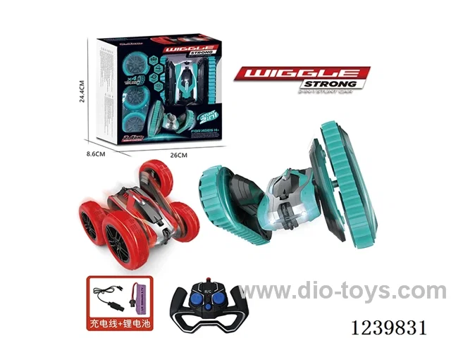 Lights Music Double Sided Crawler and Four Wheel RC Stunt Car 2 in 1 (2.4G included battery)