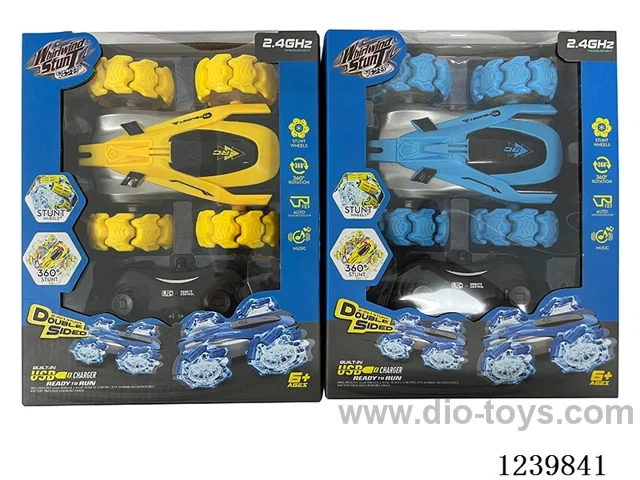 Lights and Music Double Sided Explosion Wheel Stunt Car (2.4G included battery)