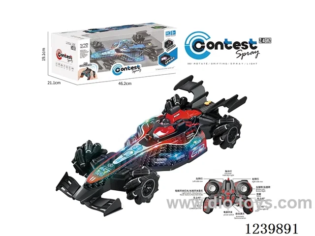 1:10 Formula Lights Spray Side Walking Stunt Car (2.4G not included battery)