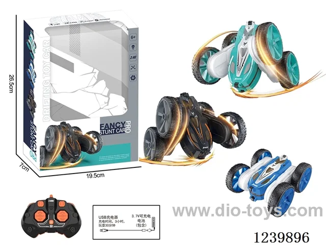 Lights Reversible Quadruple Wheeled Twisted Arm stunt car (2.4G included battery)