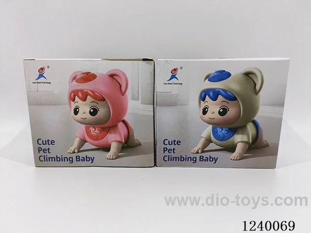 B/O crawling baby blue/pink mix not included battery