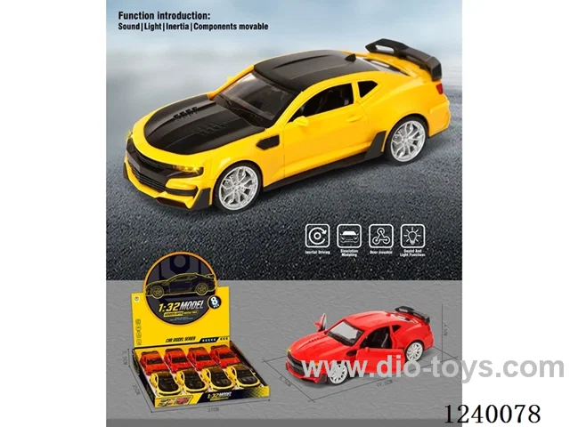 1:32 inertia bumblebee car model W L/M 8PCS 2 colors mixed included 3*AG13