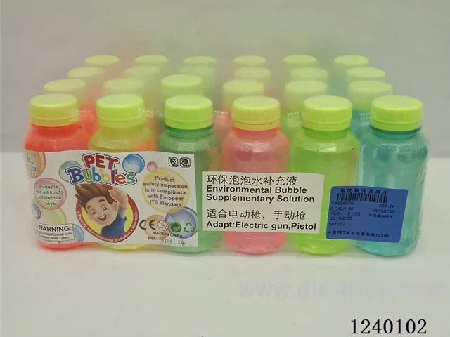 Eco-friendly PET bottle refill liquid bubble 125ML(（24 bottles ）