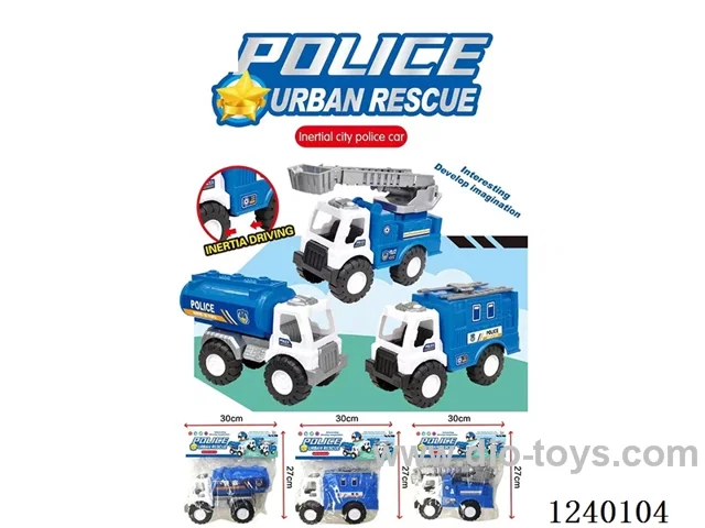 Inertia city police car set